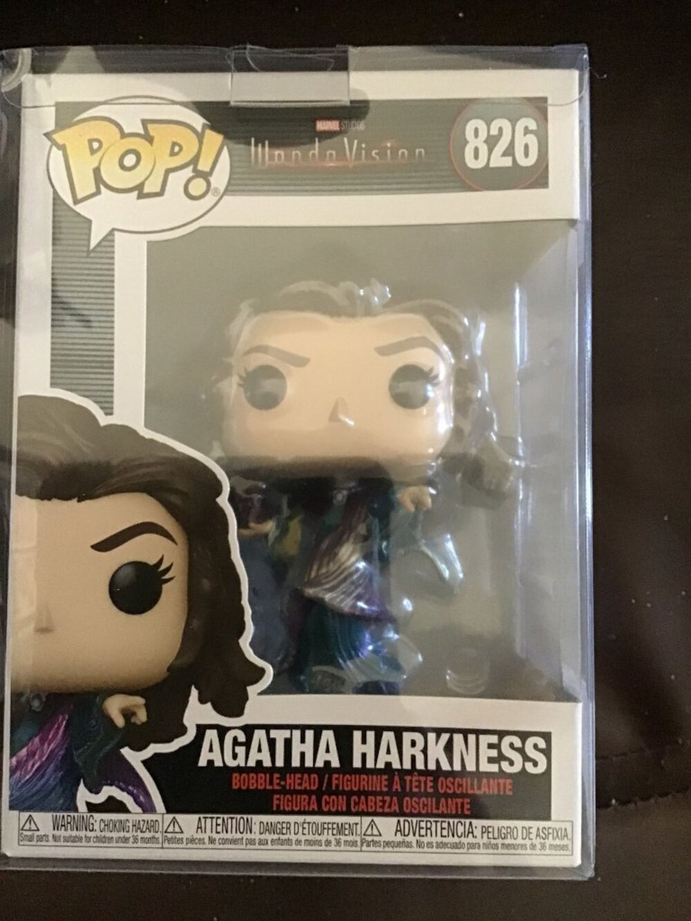 Funko Pop Marvel WandaVision Agatha Harkness #826 Vinyl Figure w/Pop Protector